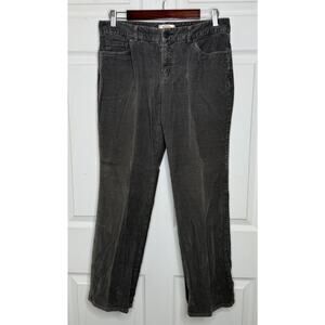Talbots Pants Womens Size 10P Five-Pocket Straight Leg Corduroy Light Gray